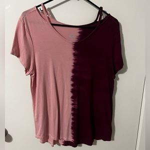 Pink/Maroon Short Sleeve T-shirt Size 20 plus